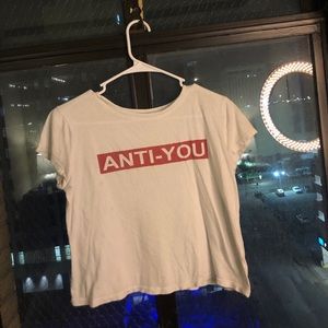 Anti- You crop top fashion nova